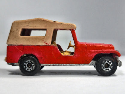 JEEP CJ6 z 1977 r, Matchbox, Made in England, Die cast No.53, Czerwony 1:64 – zdjęcie 4