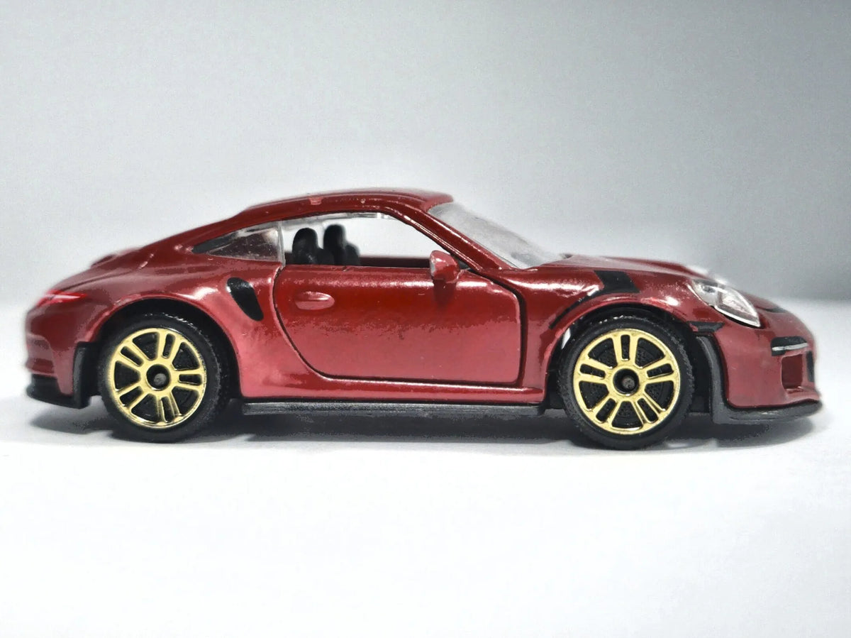 PORSCHE 911 GT3 RS, Majorette, Die cast 209H, Bordowy, 1:64, Resoraki – zdjęcie 4