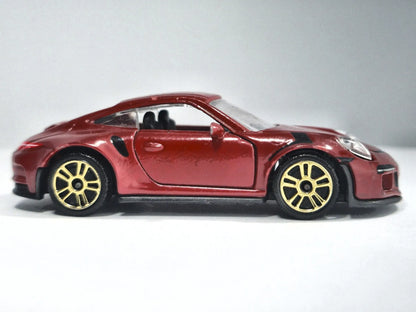 PORSCHE 911 GT3 RS, Majorette, Die cast 209H, Bordowy, 1:64, Resoraki – zdjęcie 4