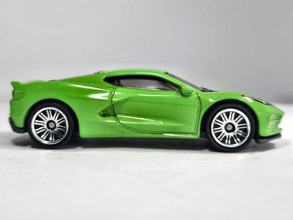 2020 Chevy Corvette Matchbox 2019 1:64 Zielony Sportowy – zdjęcie 4