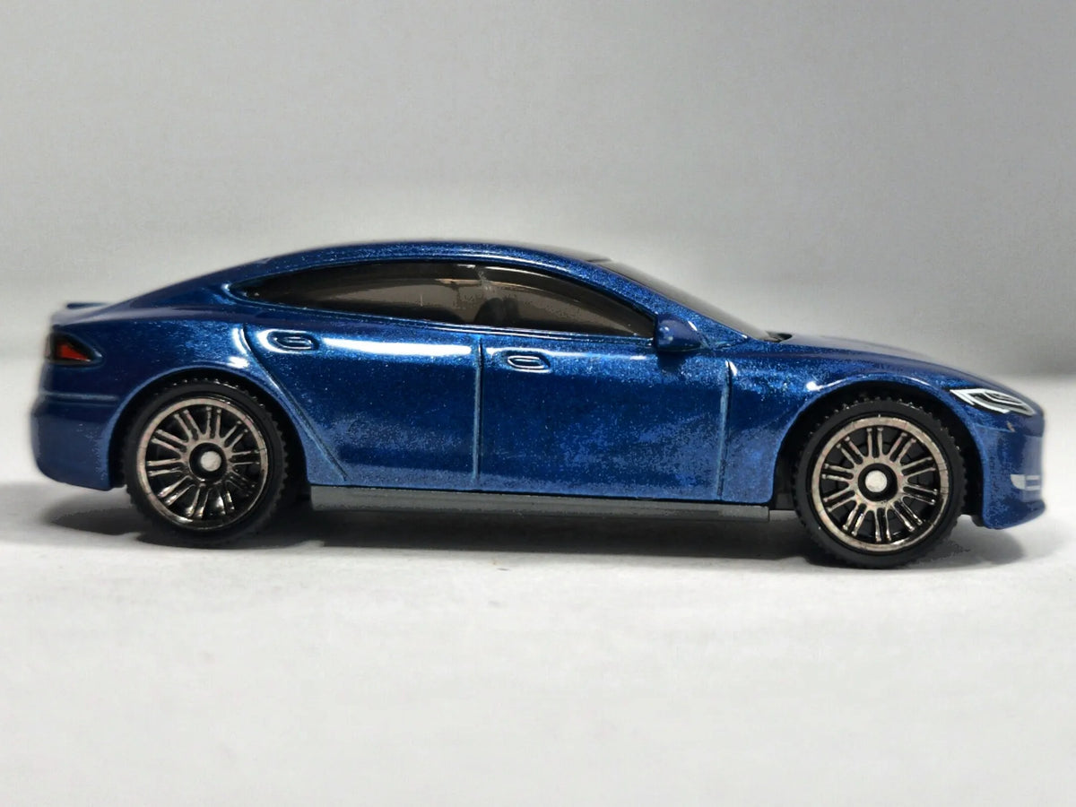 TESLA MODEL S, Matchbox 2022, Die cast MB1355, Niebieski, 1:66, Resoraki – zdjęcie 4