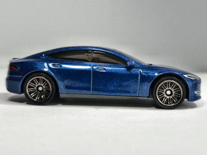 TESLA MODEL S, Matchbox 2022, Die cast MB1355, Niebieski, 1:66, Resoraki – zdjęcie 4