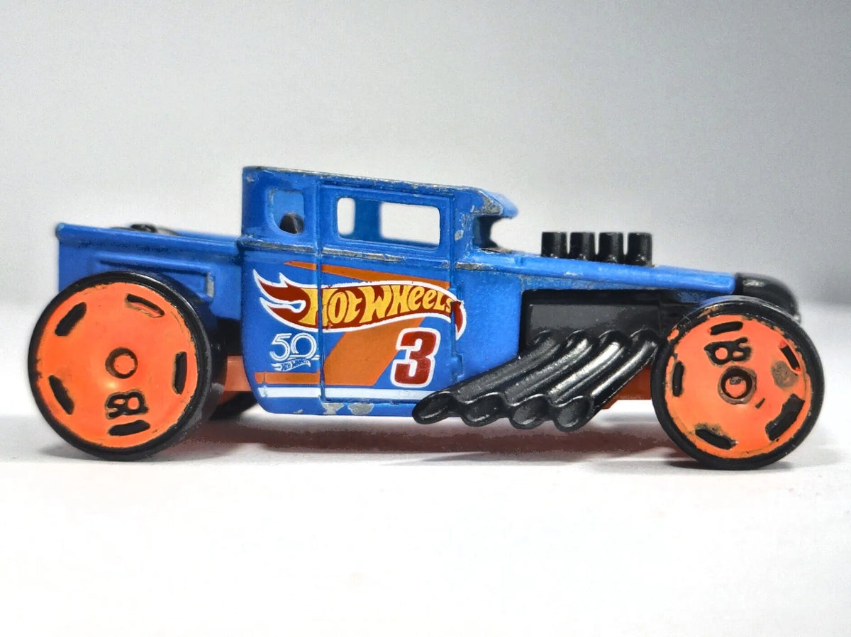BONE SHAKER, HW 50th Race Team, Hot Wheels 2005, Die cast, Niebieski, 1:64 – zdjęcie 4