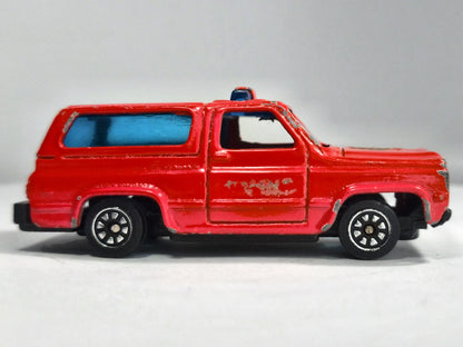 PICK-UP FIRE DEPT, Summer ok 1980, Die cast, Czerwony, 1:64, Resoraki – zdjęcie 4