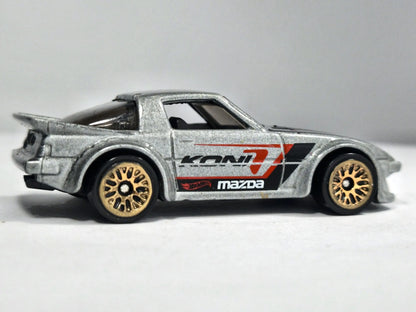 Mazda Rx-7 Hot Wheels HW Speed Graphics 1:64 KONI7 Luzak Srebrny – zdjęcie 4