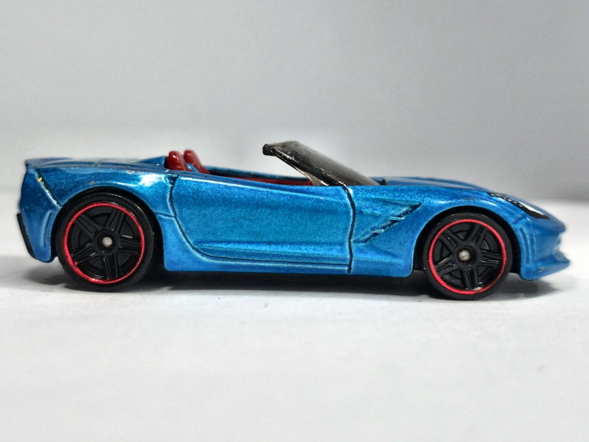 '14 CORVETTE STINGRAY CABRIO Hot Wheels 2013 Niebieski 1:64 – zdjęcie 4