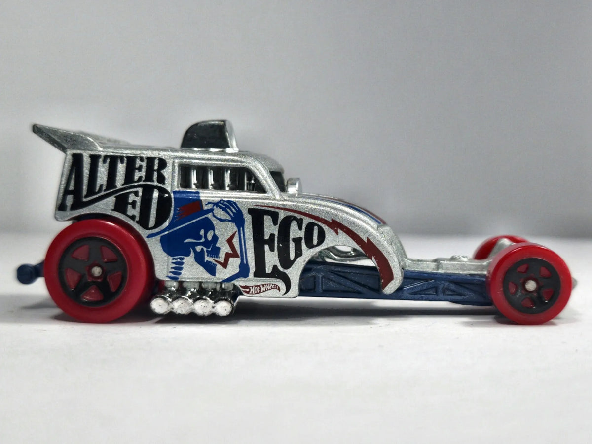 ALTERED EGO, HW Art Cars, Hot Wheels 2018, Die cast 1186, Srebrny, 1:64 – zdjęcie 4