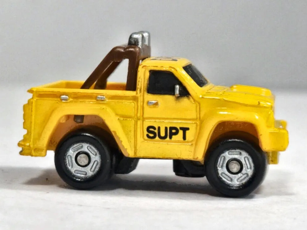 PICKUP 4X4 SUPT DPW Micro Machines Galoob 1988 Żółty 1:87 – zdjęcie 4
