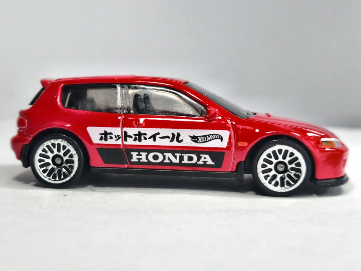 HONDA CIVIC EG Hot Wheels 2021 Czerwony 1:64 – zdjęcie 4
