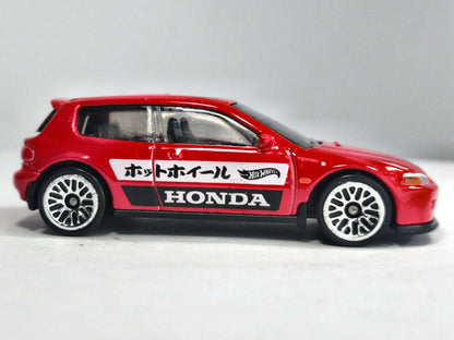 HONDA CIVIC EG Hot Wheels 2021 Czerwony 1:64 – zdjęcie 4