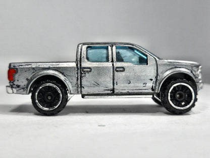 FORD F-150 PICKUP, Hot Wheels 2014, Die cast G48, Srebrny, 1:64, Resoraki – zdjęcie 4