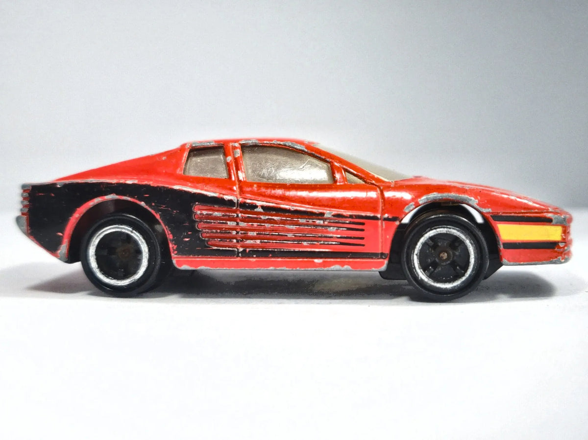 Ferrari Testarossa, SPEED STRIPS, Ertl, Die cast, Czerwony, 1:64, Resoraki – zdjęcie 4