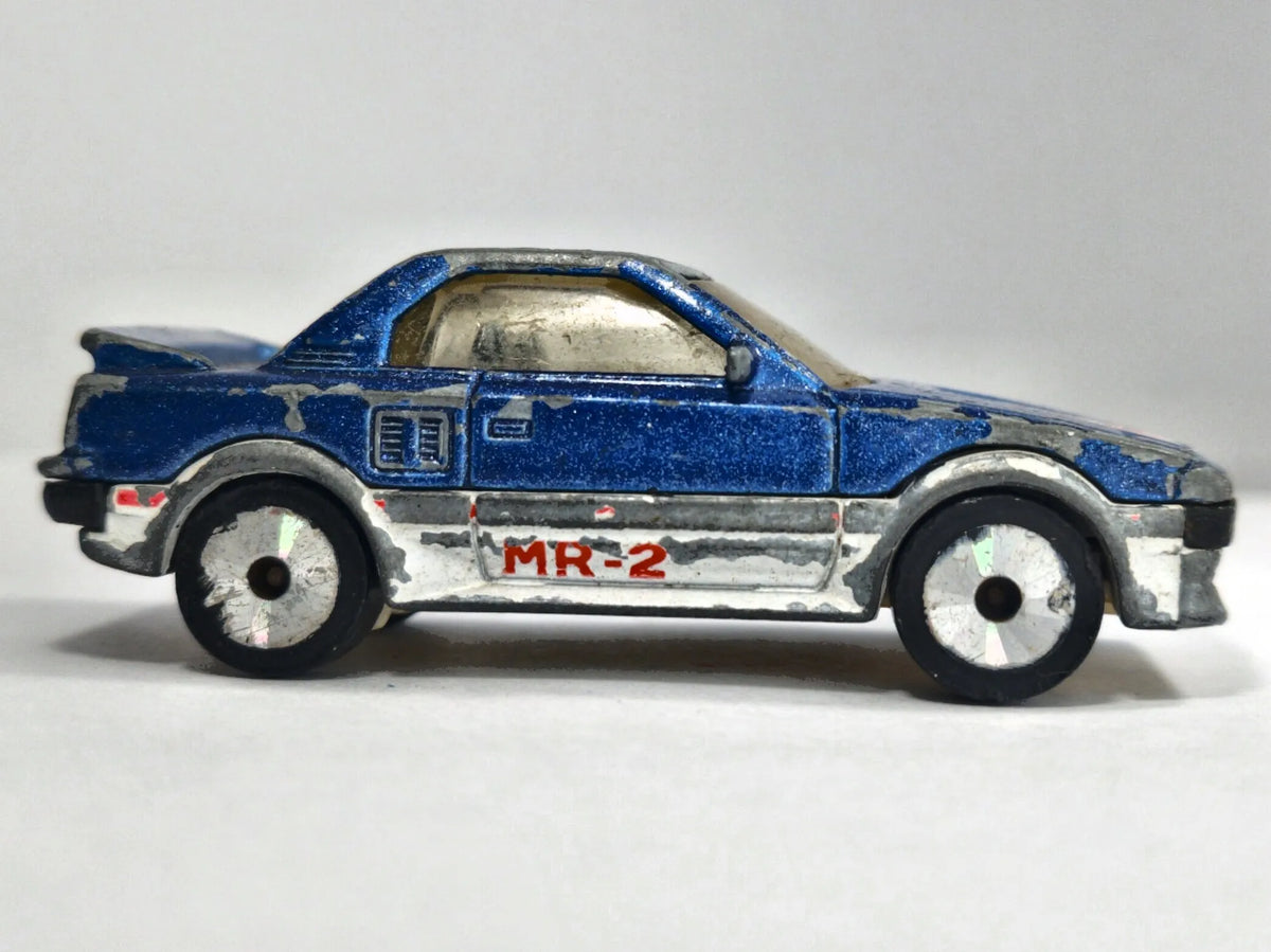 TOYOTA MR2 Lasers Matchbox 1986 Niebieski 1:56 Made in Macau – zdjęcie 4