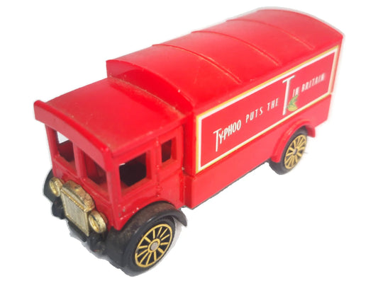 A.E.C VAN TYPHOO TEA, Corgi, Made in Great Britain, Die cast Czerwony, 1:60