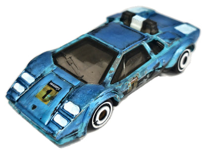 LAMBORGHINI COUNTACH PACE CAR POLICE Hot Wheels 2017 Turkusowy 1:64