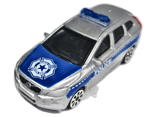 Volvo V70 RMZ City 1:64 POLICE Luzak Srebrny Policja