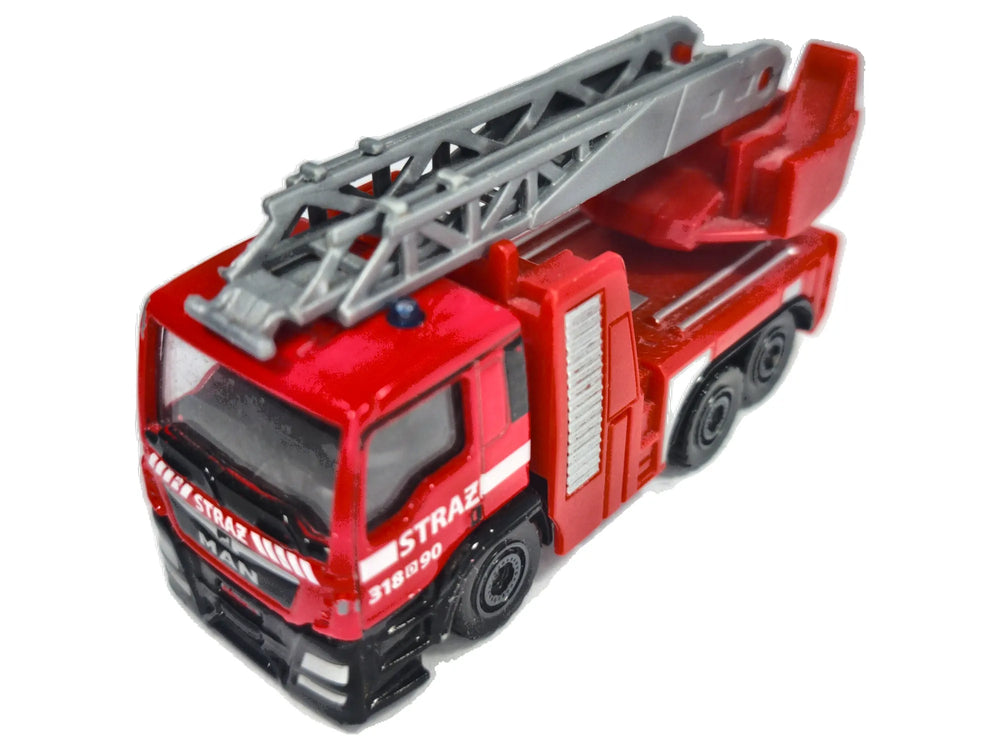MAN TGS, STRAŻ POŻARNA, Majorette, Die cast REF:299F Czerwony 1:87 Resoraki