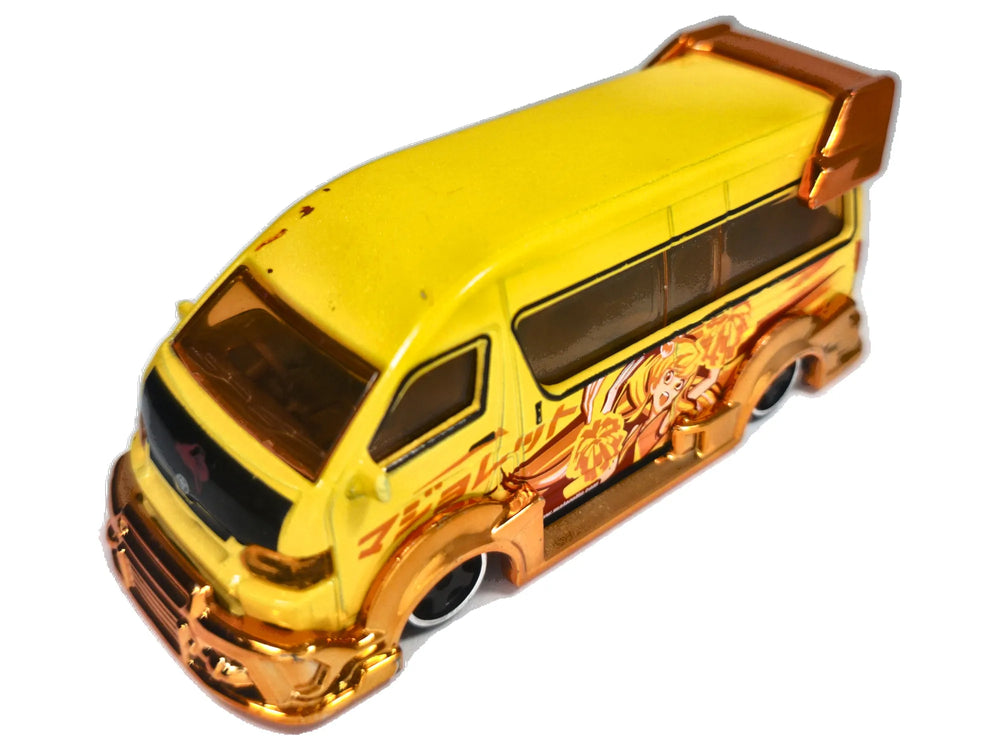 TOYOTA HIACE, Majorette Deluxe, Die cast BKI90824, Żółty, 1:69, Resoraki