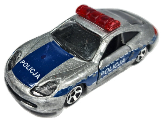 Porsche 996 Policja Majorette Srebrny 1:54
