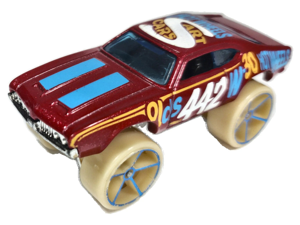 Oldsmobile 442 W-30 Hot Wheels 2006 1:64 CAR CRAFT Luzak Bordowy Muscle Car