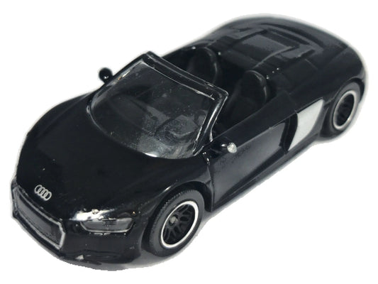AUDI R8 SPYDER, Majorette, Die cast REF:237F, Czarny, 1:58, Resoraki