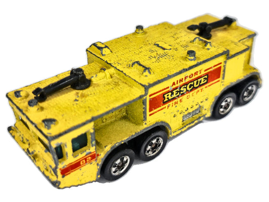 Ciężarówka AIRPORT RESCUE Straż pożarna Hot Wheels 1979 Żółty 1:64 2xMetal