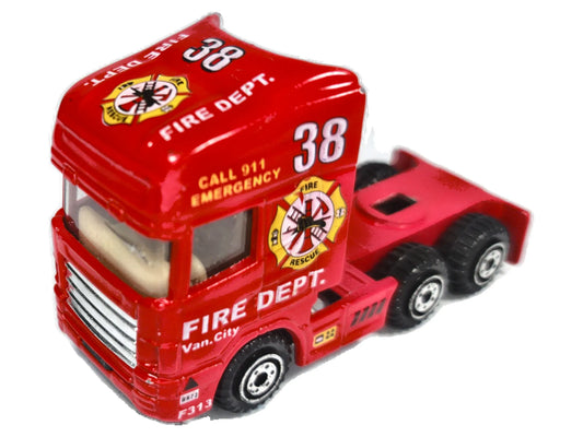 Europejski Ciągnik Siodłowy Cabover Straż pożarna Maisto Czerwony 1:72