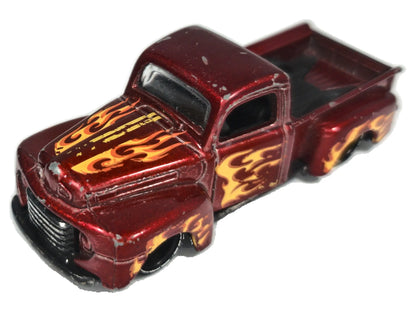1949 Ford F-100 Hot Wheels 2012-2015 1:64 Pickup Luzak Bordowy