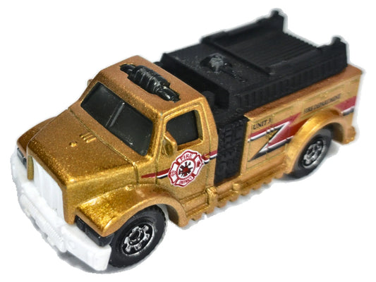 Highway Rewcue Matchbox 2012 1:64 Wóz strażacki Złoty Straż pożarna