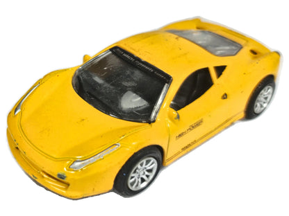 Jak Ferrari 458 Italia Unbranded 1:49 Made in China Coupe Luzak Żółty