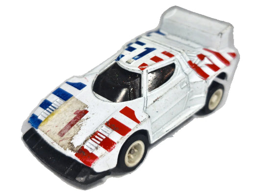 Jak Lancia Stratos Turbo #1, Summer, Vintage Die cast, Biały 1:64, Resoraki