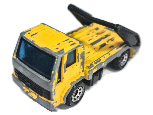 FORD CARGO SKIP TRUCK, Matchbox 1986, Die cast 1874, Żółty, 1:64, Resoraki