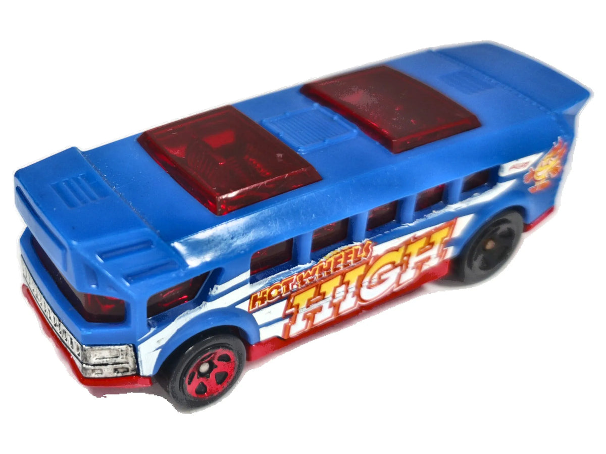 Hot Wheels High Hot Wheels 2013 HW CITY 1:64 School Bus Luzak Niebieski