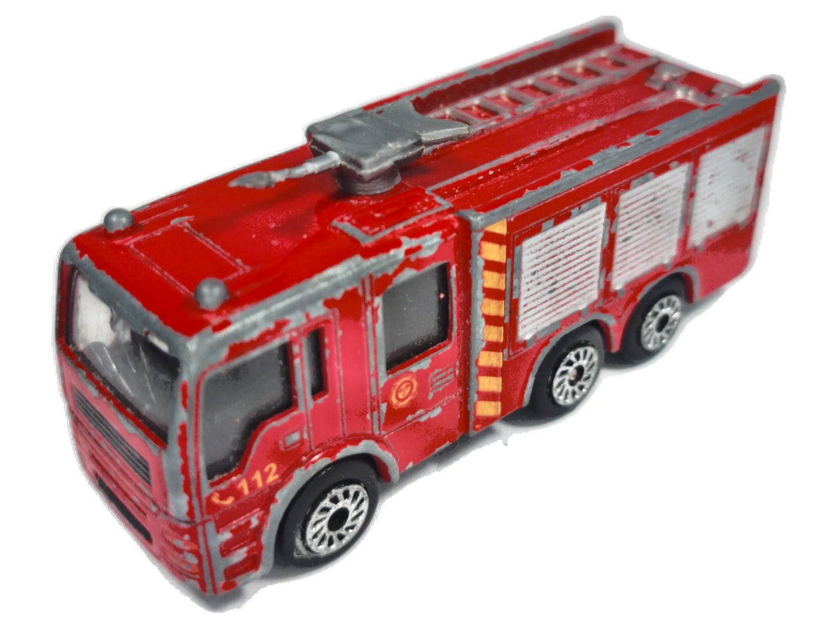 WÓZ STRAŻACKI #112, Straż pożarna, Die cast M2, Czerwony, 1:87, Resoraki