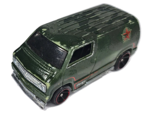 Custom '77 Dodge Van Hot Wheels 2007 1:64 Van Luzak Zielony