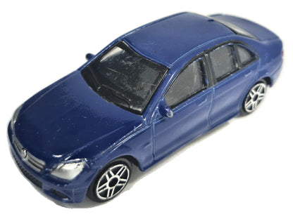 MERCEDES-BENZ C SALOON CLASS, HTI, Die cast, Niebieski, 1:64, Resoraki