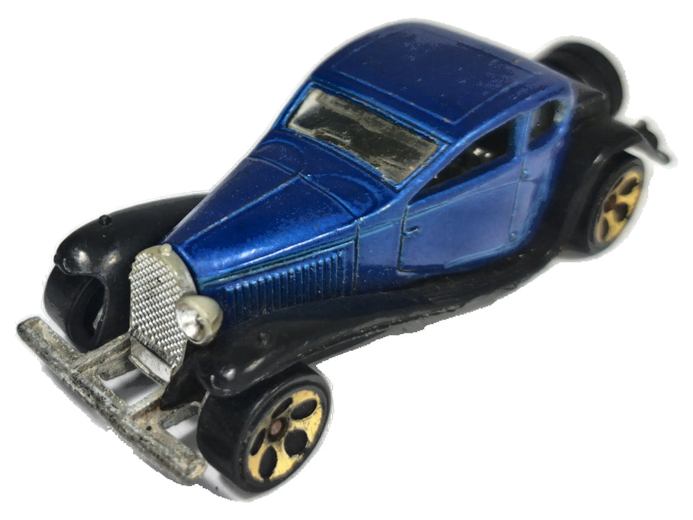 '37 Bugatti Type 50 Hot Wheels 1980 1:64 Luzak Niebieski