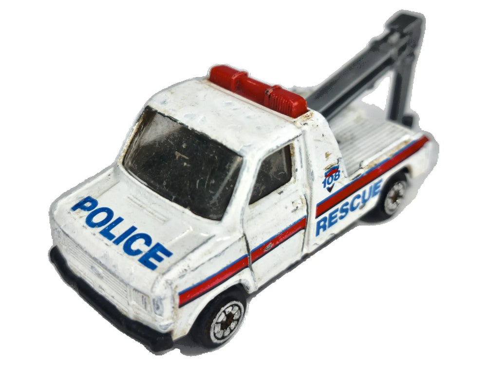 FORD TRANSIT WRECKER RESUCE POLICE, Corgi, Die cast, Biały, 1:64, Resoraki