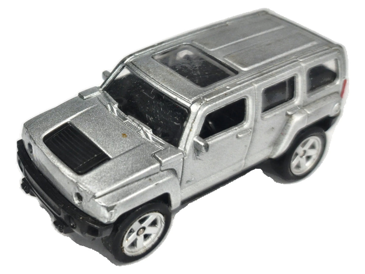 Hummer H2 Welly 1:64 Luzak Srebrny