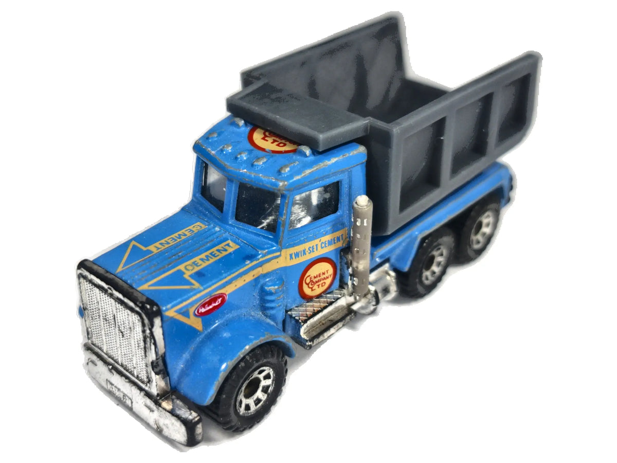 PETERBILT TRUCK, WYWROTKA, Matchbox 1981, Die cast, Niebieski 1:64 Resoraki