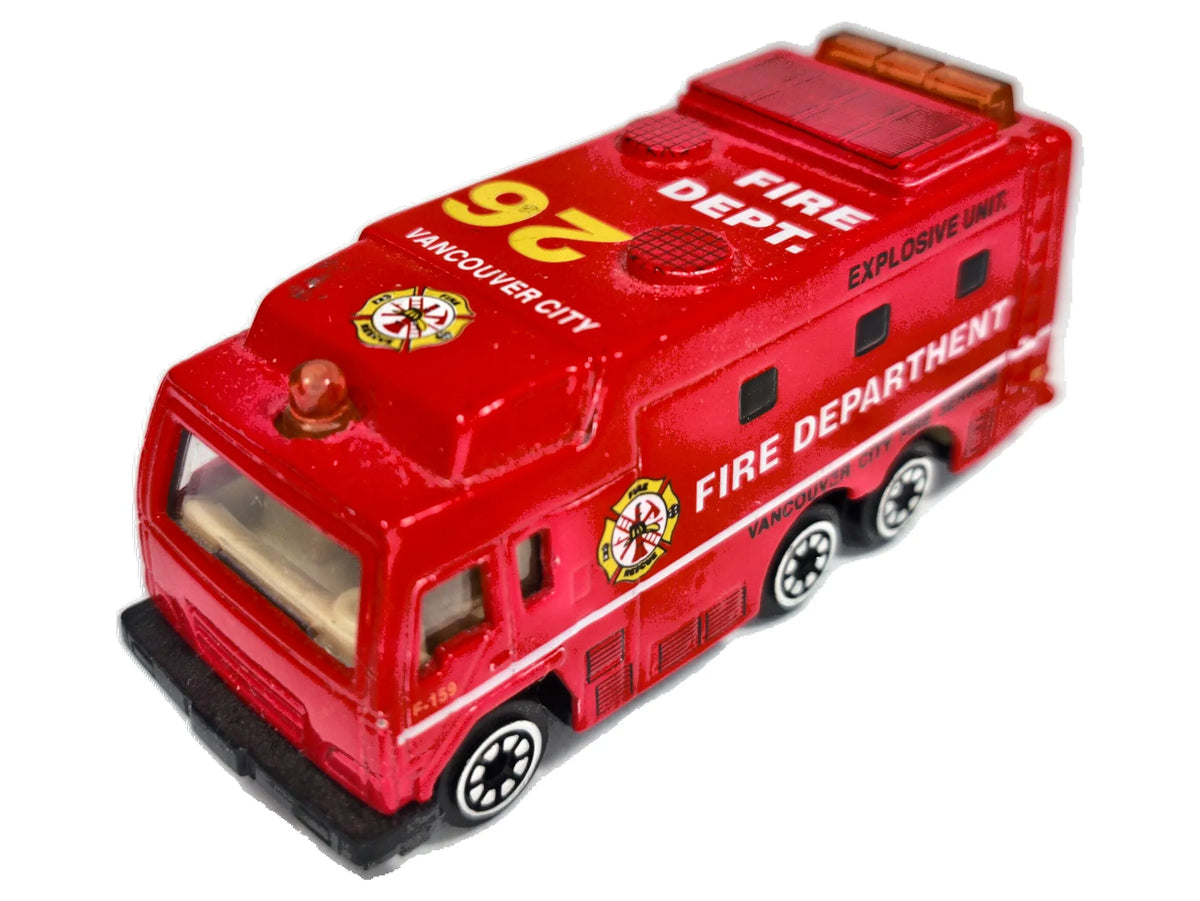 FIRE DEPARTMET TRUCK #26, STRAŻ POŻARNA, Zylmex 1990 Czerwony 1:87 Resoraki