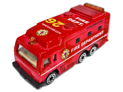 FIRE DEPARTMET TRUCK #26, STRAŻ POŻARNA, Zylmex 1990 Czerwony 1:87 Resoraki