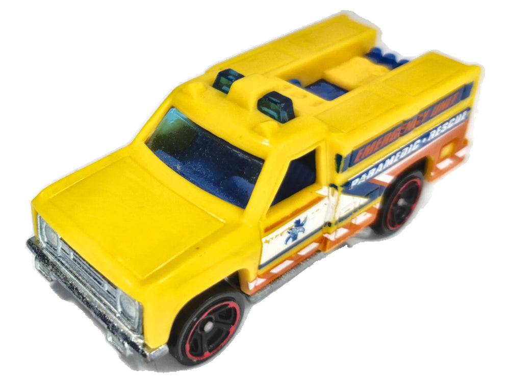 Hw Rapid Responder Hot Wheels 2018 HW Rescue 1:64 Pickup Luzak Żółty