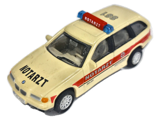 BMW 325I TOURING KOMBI NOTARZT, Hongwell, Die cast, Kremowy, 1:58, Resoraki