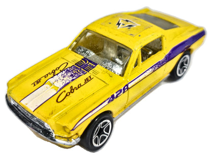'68 FORD MUSTANG COBRA JET, Matchbox, Die cast, Żółty, 1:64, Resoraki