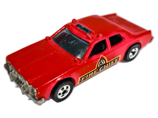 DODGE MONACO FIRECHIEF Vintage Straż pożarna Hot Wheels 1977 Czerwony 1:64