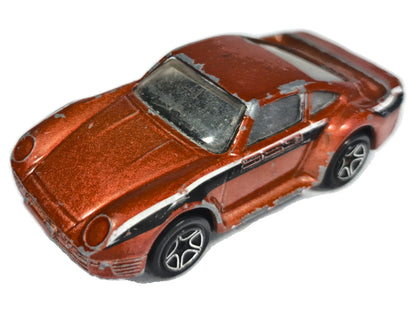 Porsche 959 Matchbox 1986 1:53 Made in France Luzak Brązowy