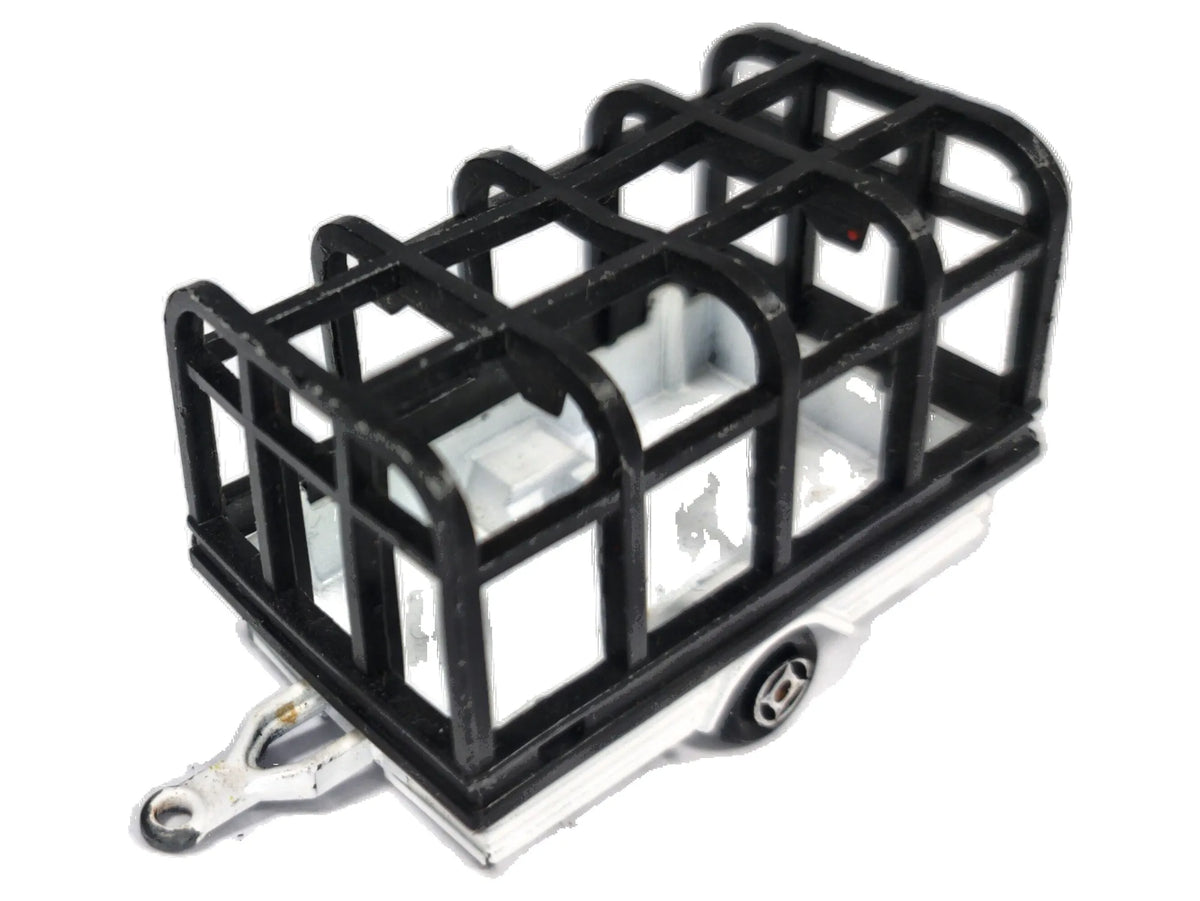 Cage Trailer Majorette '80 Biały 1:64 Made in France