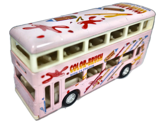 AUTOBUS PIĘTROWY Color-Brush KinToy '90 Różowy 1:43