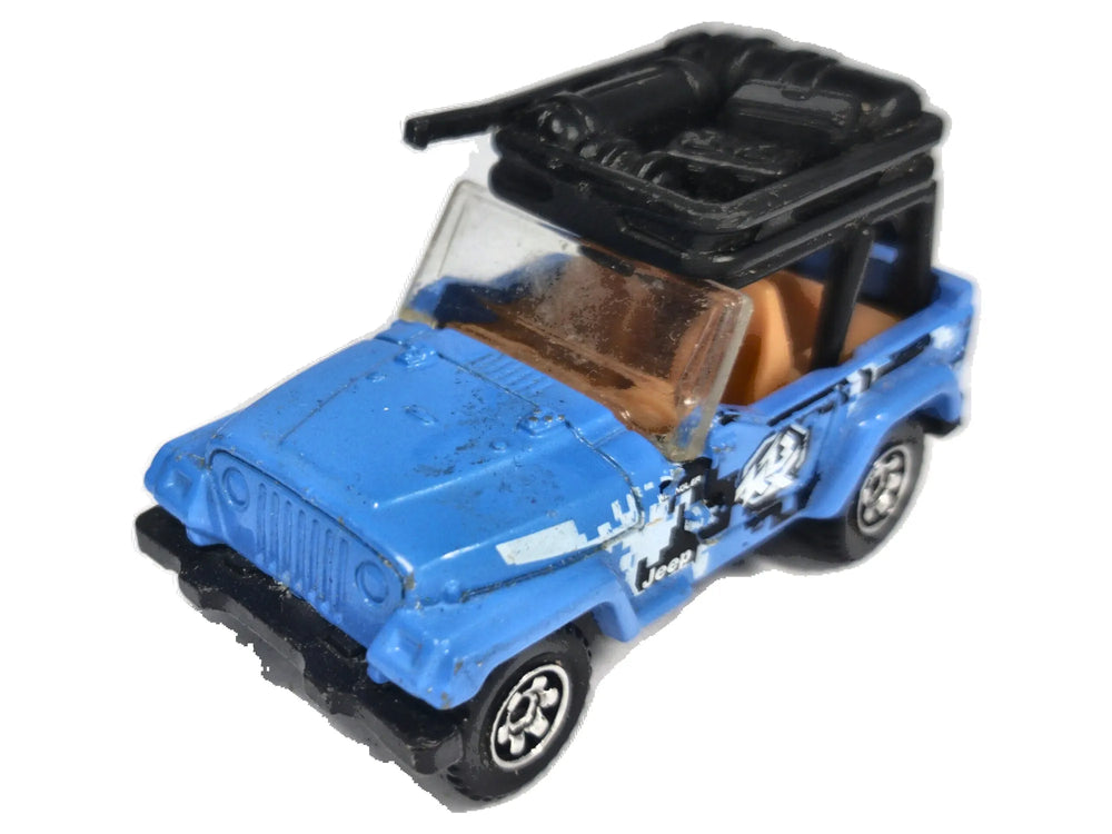 Jeep Scrambler Matchbox 2003 First Editions 1:64 Jeep 4x4 Luzak Niebieski